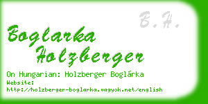 boglarka holzberger business card